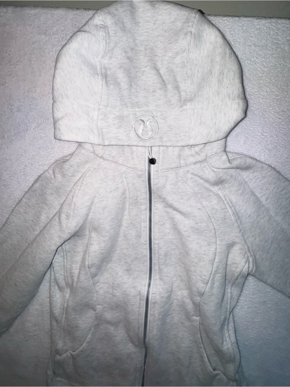 `Lululemon Scuba Full Zip Hoodie Heathered Gray Sz 6 - Picture 2 of 16